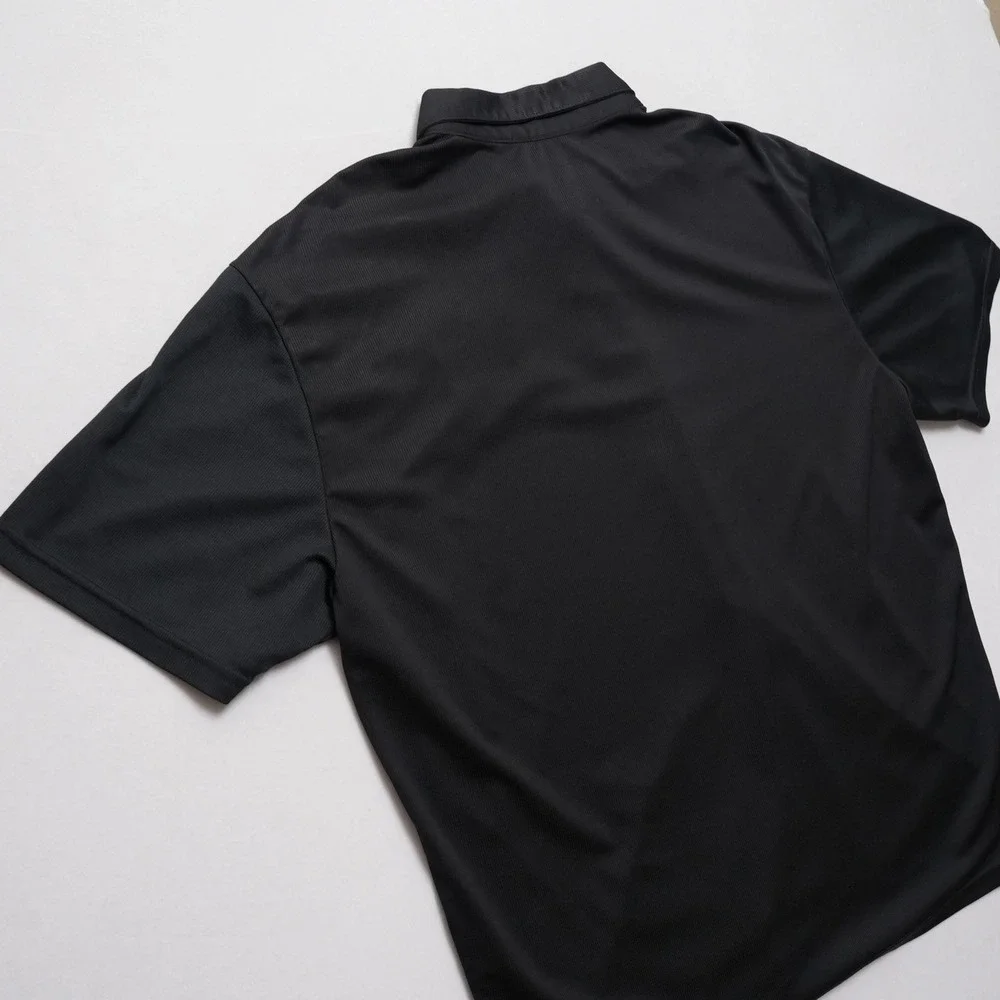 Nike Dri-FIT Mens XL Black Polo Pacific‎ Football Embroidered Athletic Shirt